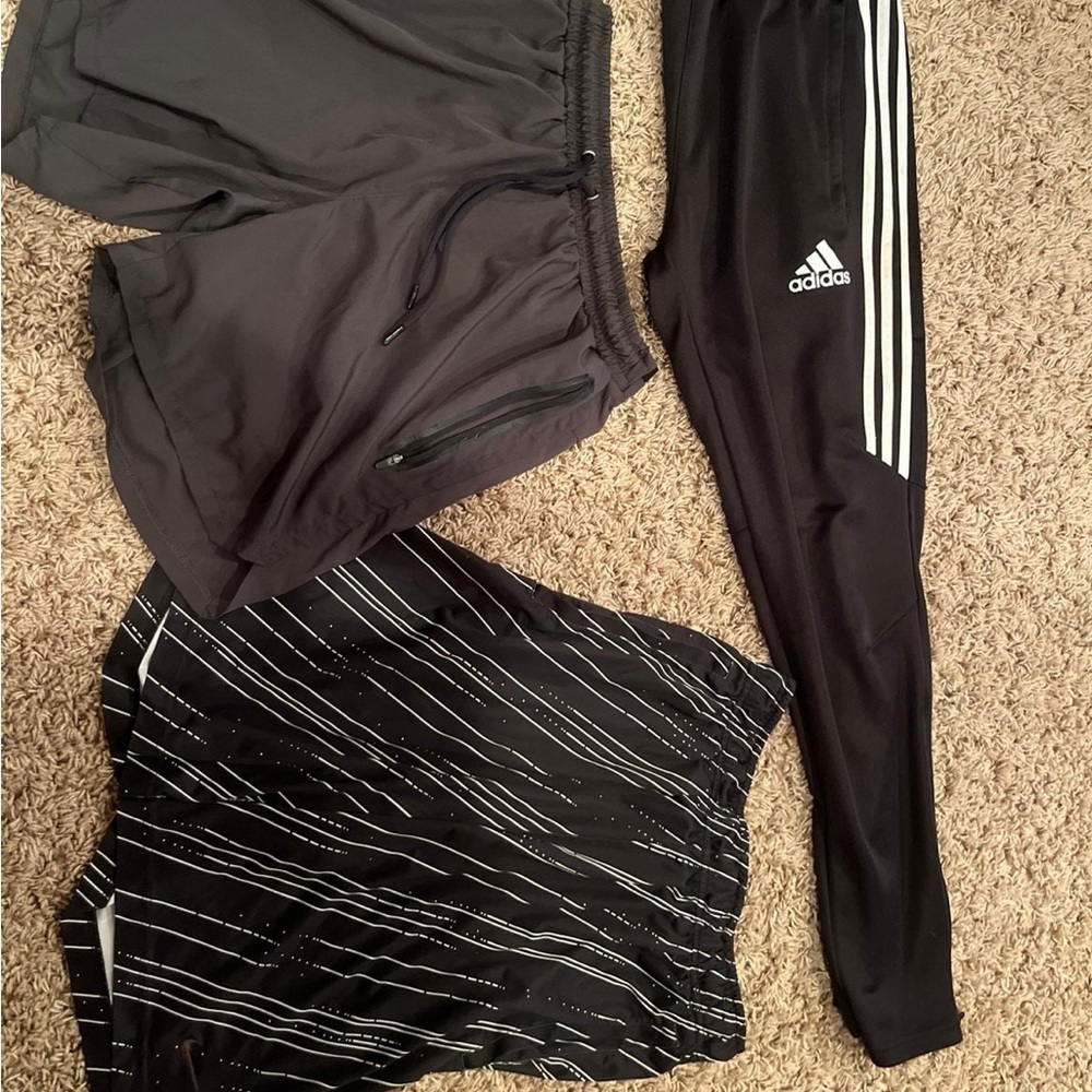 Adidas Kids Black Bottoms Set